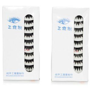 NIB Imported Handmade Eyelash Set #004 Black 2 Boxes (20 lashes)
